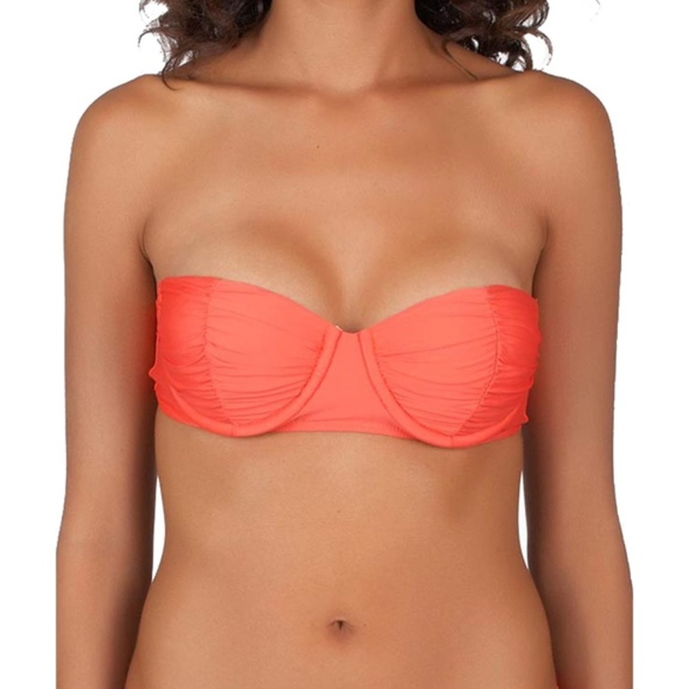 NWT Ella Moss Solid Underwire Bandeau Bikini Top